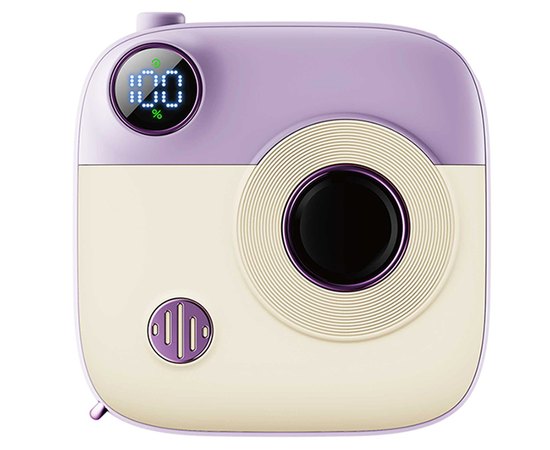 Повербанк XO PR223 Magnetic 15W mini camera digital display 10000 mAh Purple/White (6920680849277), Колір: Purple/White