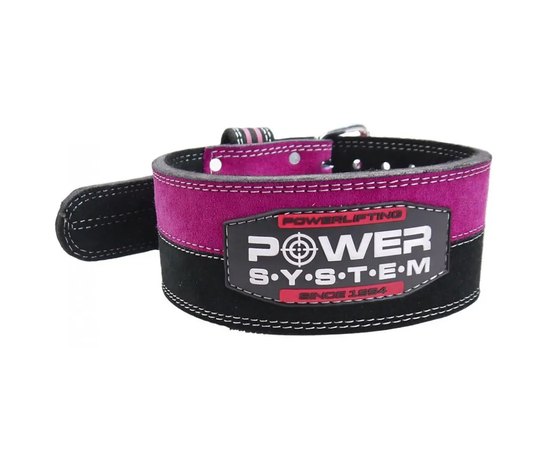 Пояс для важкої атлетики Power System PS-3850 Strong Femme Black/Pink XS (PS_3850_XS_Bl/Pink), Розмір: XS