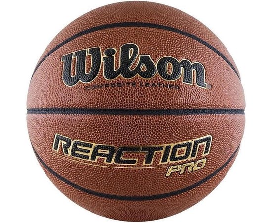 М'яч баскетбольний Wilson Reaction Pro 275 size 5 (WTB10139XB05), Розмір: 5, Колір: Бурштиновий