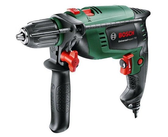 Дрель ударная Bosch UniversalImpact 700 + 15 шт X-line (060313100F)