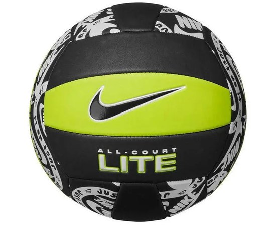 М'яч волейбольний Nike All Court Lite Volleyboll Deflated Black/White/Atomic Green/White size 5 (N.100.9071.069.05)