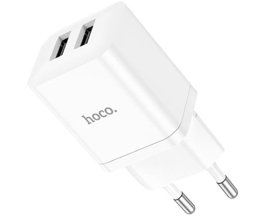 Зарядное устройство Hoco Type-C Cable Maker dual Port charger set N25 2USB, 2.1A White (000009299)