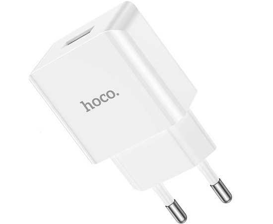 Зарядний пристрій Hoco Type-C cableleisure single port charger C106A 1USB, 10.5W/2.1A White (000009187)