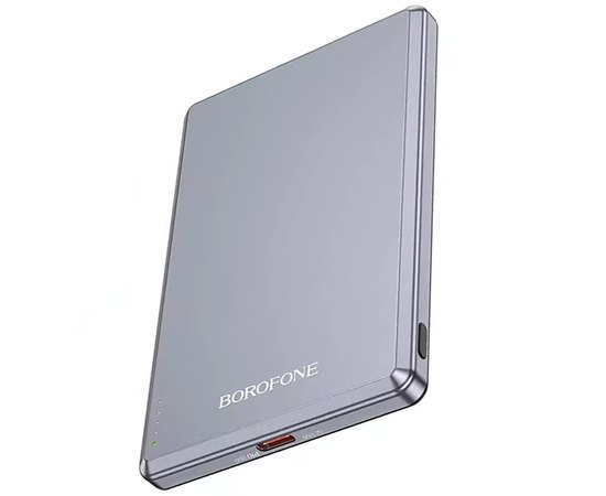 Повербанк Borofone Leader BJ50 5000 mAh PD20W magnetic Metal Gray (6941991110313), Цвет : Серый