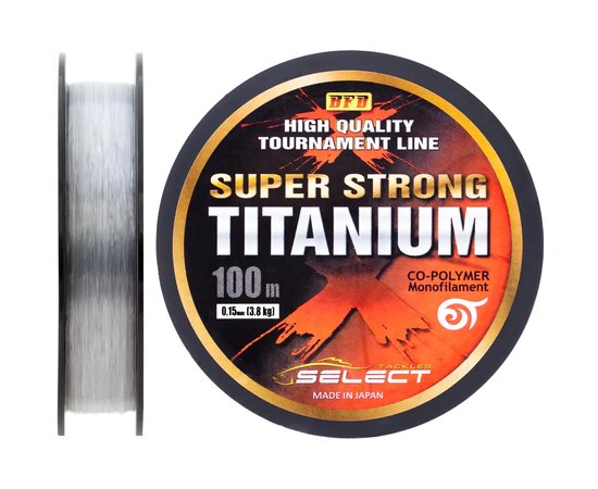 Ліска  Select Titanium 100m 0.15mm 3.8kg Steel (1862.00.05), Діаметр, мм : 0.15