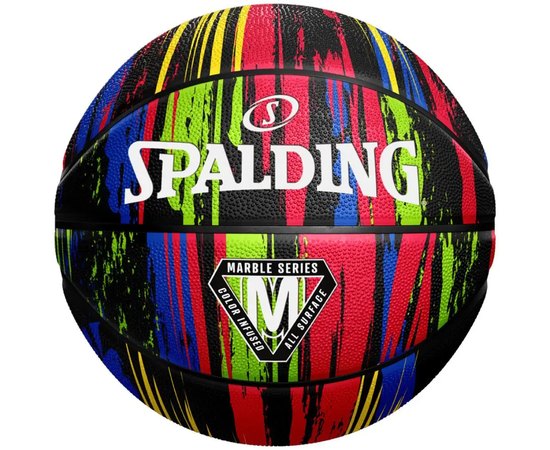 М'яч баскетбольний Spalding Marble Ball чорний size 7 (84398Z)