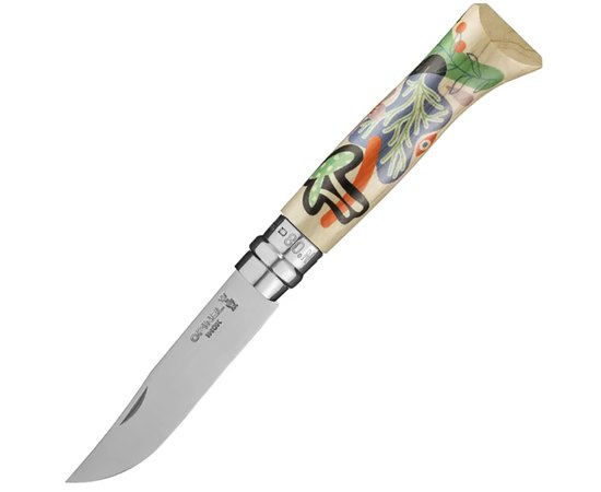 Нож туристический Opinel № 8 Limited Edition Nature by Perrine Honore (002602), Цвет : Beige, Покрытие клинка: Satin