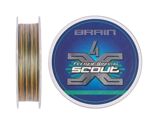 Шнур Brain Scout 4X 150m camo 0.080mm 4.4kg (1858.54.79), Діаметр, мм : 0.08