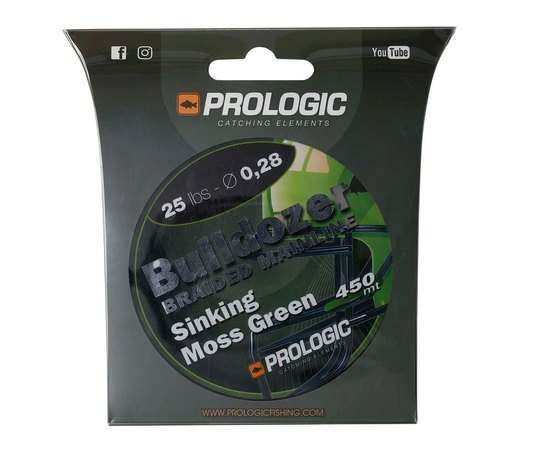 Шнур Prologic Bulldozer Braid 450m Camo Green 0.28mm 25lb/11.3kg (57125)