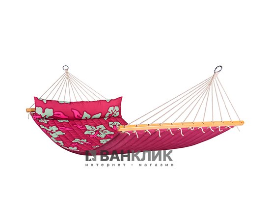 Двухместный гамак с рейками La Siesta Hawaii hibiscus HQR11-24