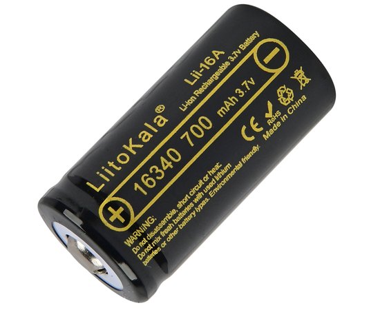 Акумулятор LiitoKala 16340 700 mAh battery (Lii-16A)