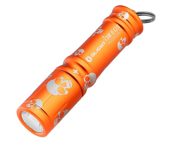 Ліхтар-брелок  Olight I3E EOS Orange Skull (2370.43.90), Колір: Orange Skull