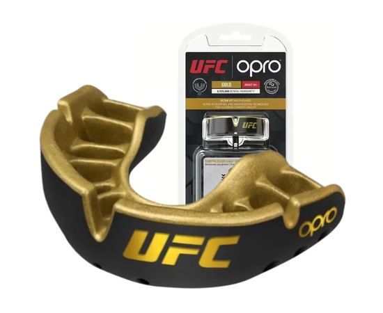 Капа для боксу OPRO Gold UFC (возраст 11+) Black/Gold (art.102516001)