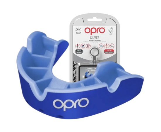 Капа для боксу OPRO Silver (возраст 11+) Dark Blue/Blue (art.102502002)