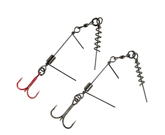 Оснастка Savage Gear SS Corkscrew Stinger 3G 1X #1 35kg Red + BN (2 шт/уп) 72276