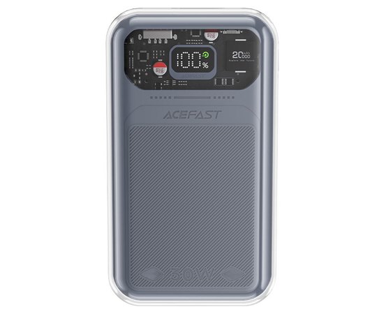 Повербанк Acefast M2 Exploration series 30W 20000 mAh Mica Gray (6974316282068), Цвет : Серый