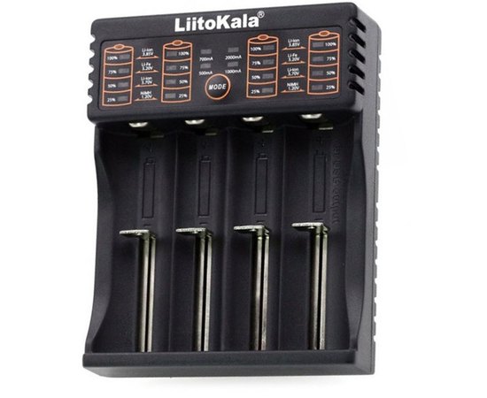 Зарядное устройство Liitokala Ni-Mh/Li-ion/Li-Fe/LiFePO4, USB, Powerbank, LED, Box (Lii-402)