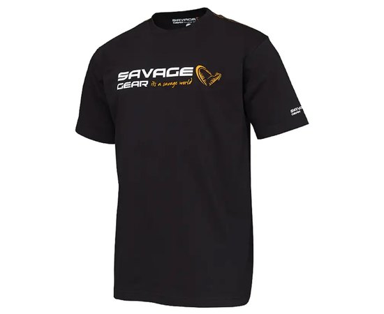 Футболка Savage Gear Signature Logo T-Shirt L black ink (73646), Размер : L, Цвет: Чёрный