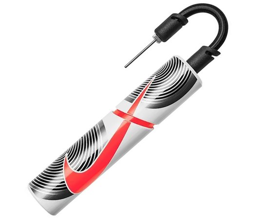 Насос Nike Essential Ball Pump INTL White/Black/Bright Crimson NS (N.000.1484.136.NS), Цвет : White/Black/Bright