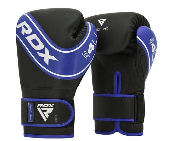 Боксерські рукавички RDX 4B Robo Kids Blue/Black 6 ун. (JBG-4U-6oz), Колір: Синій/Чорний, Вага: 6 унцій