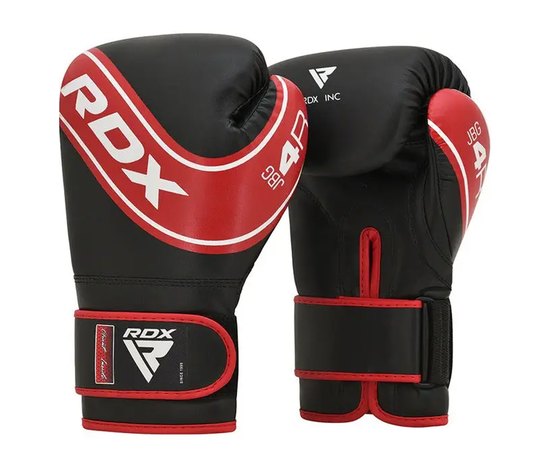 Боксерские перчатки RDX 4B Robo Kids Red/Black 6 ун. (JBG-4R-6oz), Цвет: Красный/Чёрный, Вес: 6 унций