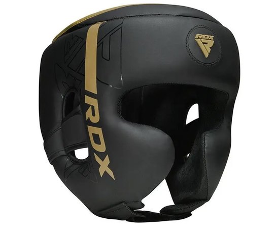 Боксерський шолом RDX F6 KARA Matte Golden L (HGR-F6MGL-L), Розмір: L, Колір: Matte Golden