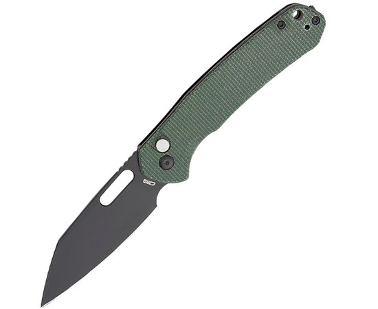 Карманный нож CJRB Pyrite Wharncliffe BB Micarta Green (J1925A-BMGN), Цвет : Green, Покрытие клинка: Black