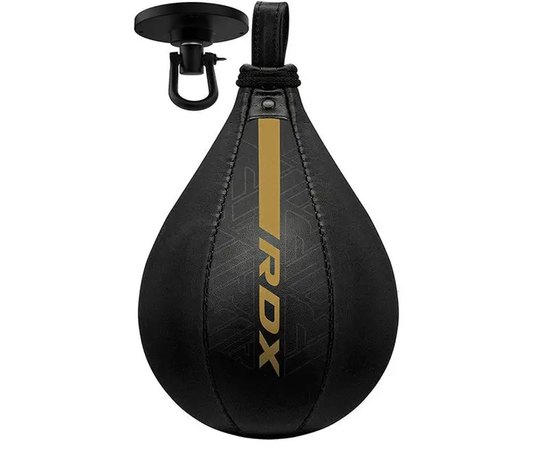 Пневмогруша боксерская RDX F6 KARA SPEED BALL + swivel Matte Golden (2SBR-F6MGL), Цвет: Чёрный/Золотой