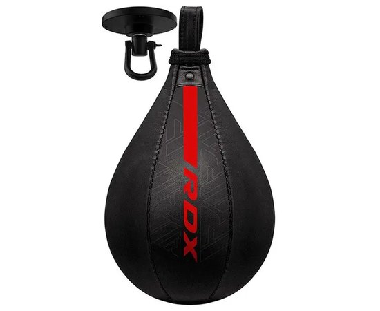 Пневмогруша боксерська RDX F6 KARA SPEED BALL + swivel Matte Red (2SBR-F6MR), Колір: Чорний/Червоний