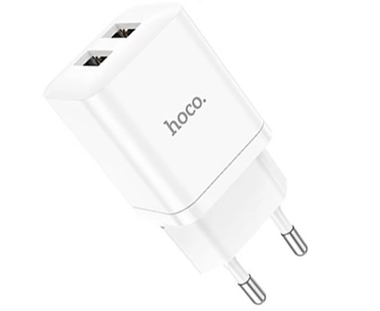 Зарядное устройство Hoco Lightning Cable Maker dual port charger set N25 2USB, 2.1A White (000009414)