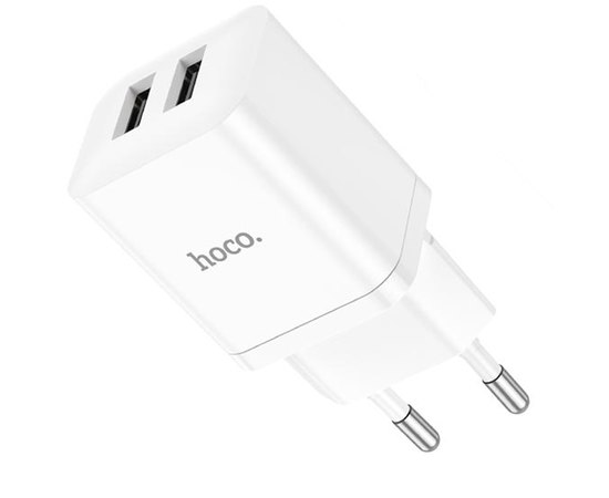 Зарядний пристрій Hoco Micro USB Cable Maker dual port charger set N25 2USB, 2.1A White (000009415), Колір: White