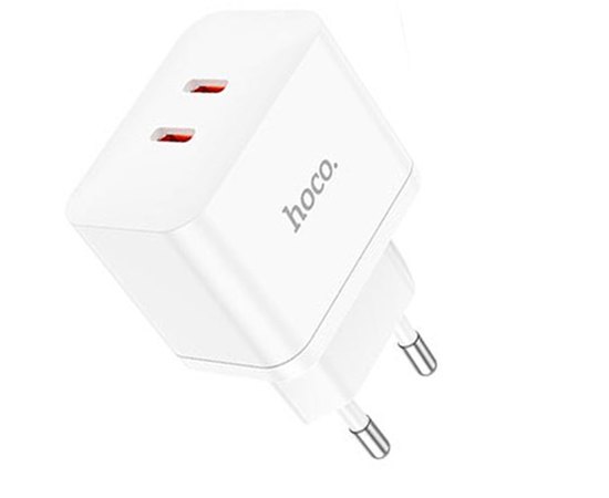 Зарядний пристрій  Hoco Type-C to Lightning Cable Triumph charger set N29 2Type-C, 35W/3A, PD/QC White (000009418), Колір: White