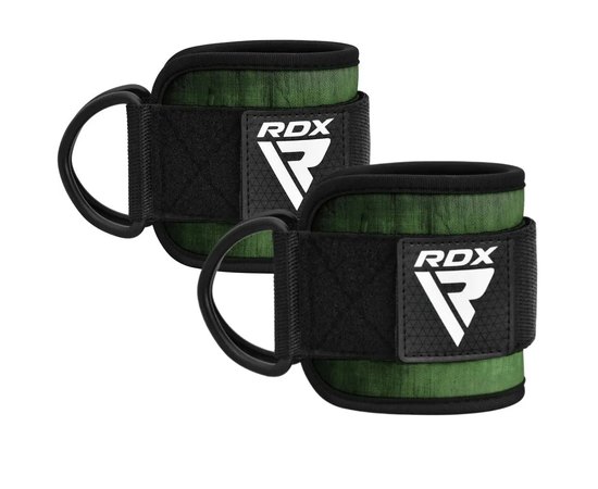 Манжеты на щиколотки RDX A4 Gym Ankle Pro Army Green Pair (WAN-A4AG-P), Цвет : Зелёный