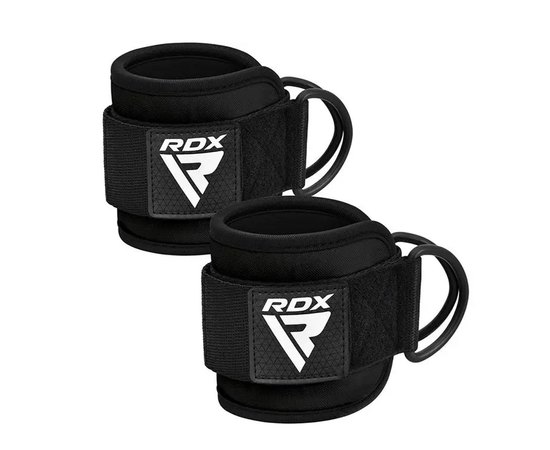 Манжеты на щиколотки RDX A4 Gym Ankle Pro Black Pair (WAN-A4B-P), Цвет : Чёрный