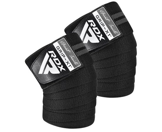 Бінти для колін RDX KR11 GYM Knee Wrap Black/Grey (WAH-KR11BG)