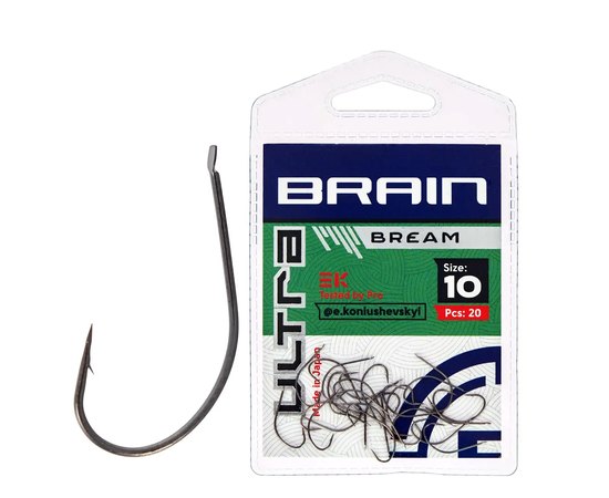 Гачок Brain Ultra Bream #10 20 шт/уп (1858.52.59), Номер гачка, №: 10