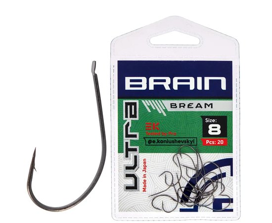 Гачок Brain Ultra Bream #8 20 шт/уп (1858.52.60), Номер гачка, №: 8