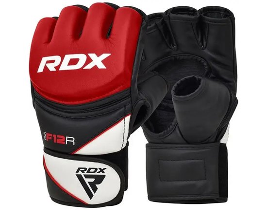 Перчатки для ММА RDX F12 Model GGRF Red L (GGR-F12R-L), Цвет: Чёрный/Красный, Размер: L