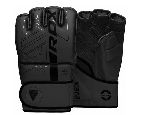 Перчатки для ММА RDX F6 KARA Matte Black XL (GGR-F6MB-XL), Цвет: Чёрный, Размер: XL