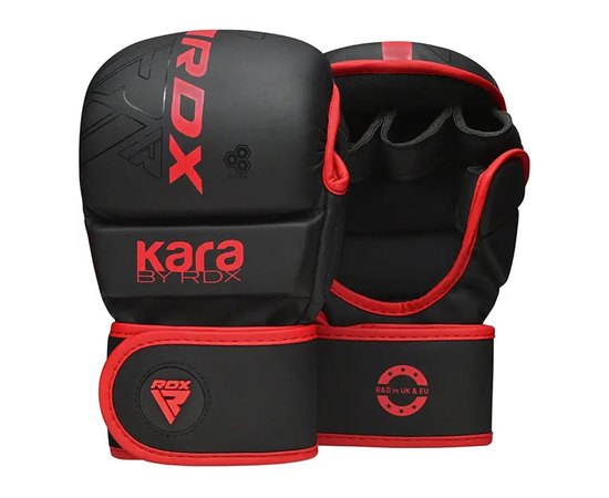 Перчатки для ММА RDX F6 KARA Matte Red Plus L/XL (GSR-F6MR-L/XL+), Цвет: Чёрный/Красный, Размер: L/XL