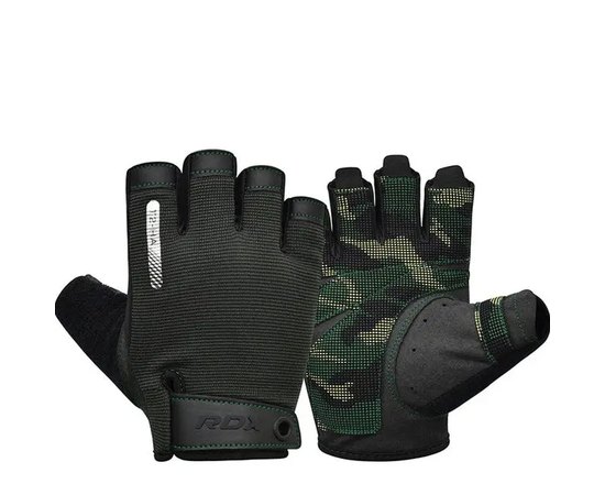 Перчатки для фитнеса RDX T2 Half Army Green S (WGA-T2HA-S), Размер: S, Цвет: Green