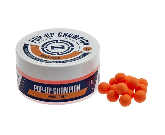 Бойли Brain Champion Pop-Up Sour Pear груша 8mm 34g (1858.21.43), Вкус : Груша, Діаметр, мм : 8