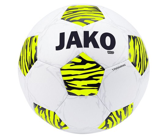 М'яч футбольний Jako Training ball Wild білий/неоновий жолтий/чорний size 5 (2309-648)