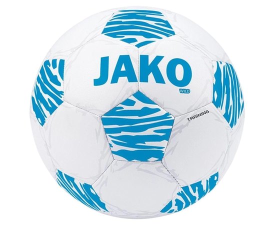 Мяч футбольный Jako Training ball Wild белый/синий size 5 (2309-703)