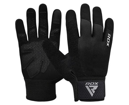 Перчатки для фитнеса RDX W1 Full Finger Plus Black M (WGA-W1FB-M+), Размер: M, Цвет: Black