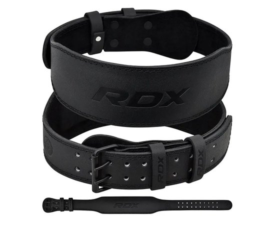 Пояс для тяжелой атлетики RDX 4 кожа Full Black 2XL (WBS-4FB-2XL), Размер: 2XL