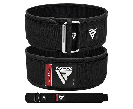 Пояс для важкої атлетики RDX RX1 Weight Lifting Belt Black S (WBS-RX1B-S), Розмір: S, Колір: Black