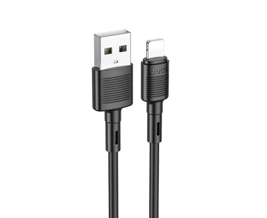 Кабель Hoco Lightning Victory charging data cable X83 1m, 2.4A Black (000009047), Колір: Black