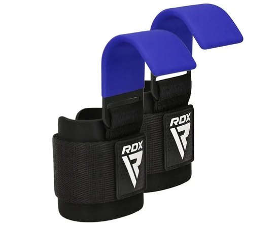 Гаки для тяги на зап'ястя RDX W5 Gym Hook Strap Blue Plus (WAN-W5U+), Колір: Синій