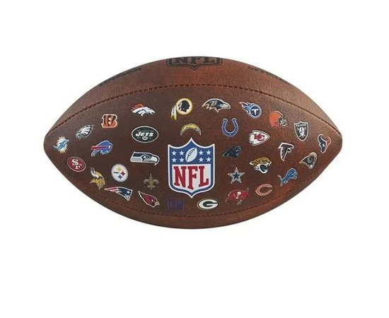 М'яч для американського футболу Wilson NFL JR Throwback FB 32 Team Logo (WTF1534XBNFL), Розмір: 7